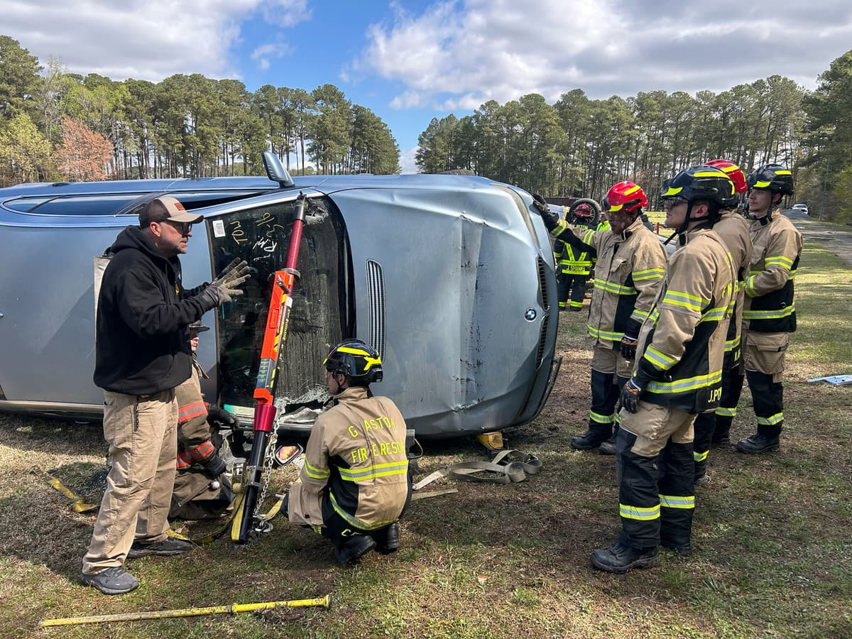 Gaston Fire & Rescue members training