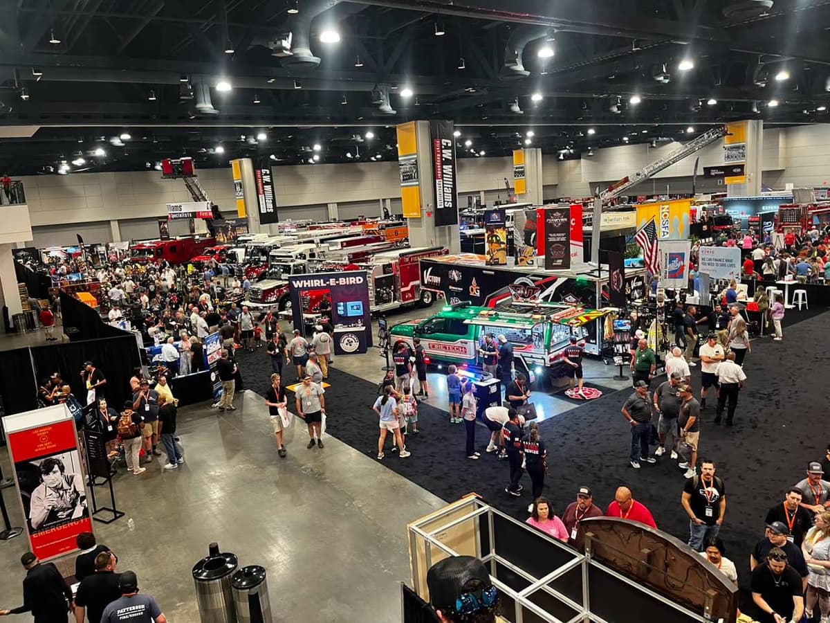 The exhibit floor at the 2026 South Atlantic Fire Rescue Expo in Raleigh